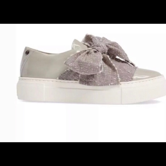 Attilio Giusti Leombruni Shoes - Attilio Giusti Leombruni Bow Slip-On Sneakers/Gray